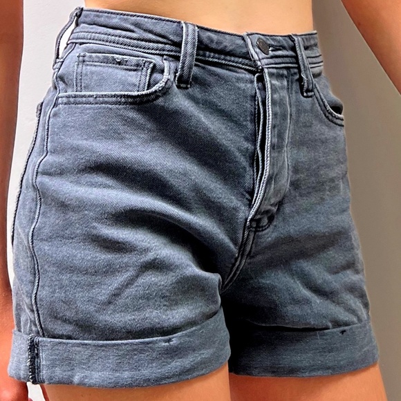 black jean shorts - Picture 1 of 6